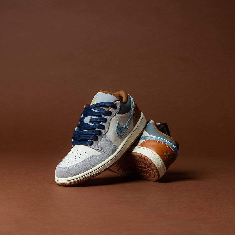 AIR JORDAN 1 LOW SE "REPAIRED DENIM SWOOSH"