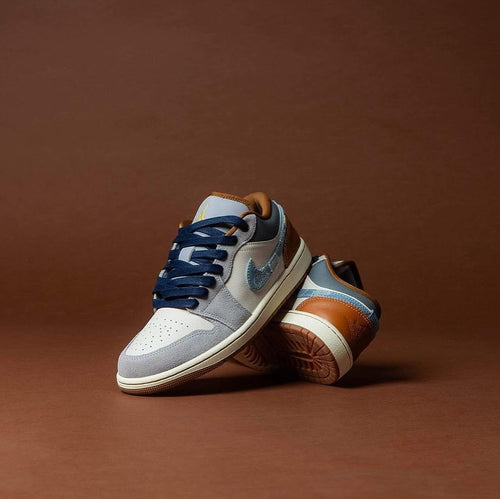 AIR JORDAN 1 LOW SE "REPAIRED DENIM SWOOSH"